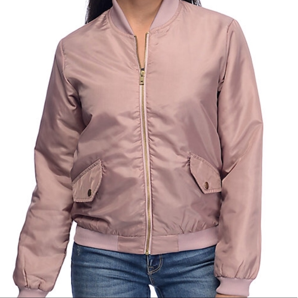 Blush bomber jacket